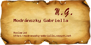 Modránszky Gabriella névjegykártya
