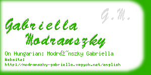 gabriella modranszky business card